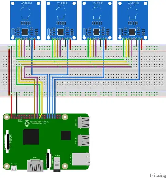 Schematic using 4 readers