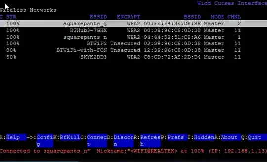 Screenshot of wicd-curses