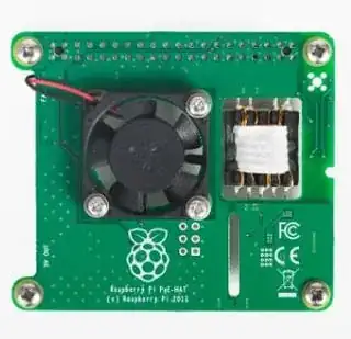 Raspberry Pi 3B+ PoE HAT top view