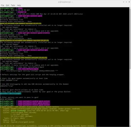Installing GPSD on buster release 2020may23