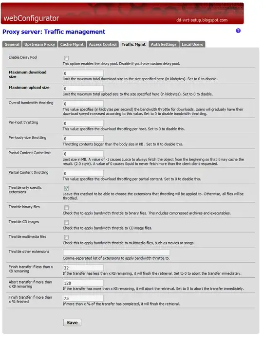pfsense Squid configuration screenshot