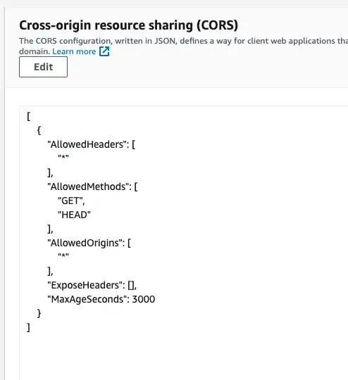 S3 Bucket CORS Policy