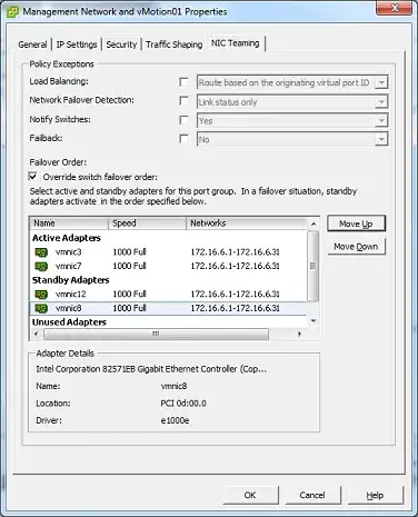 vMotion - Multi-nic Dual Core