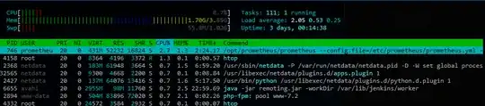 <code>htop</code> output