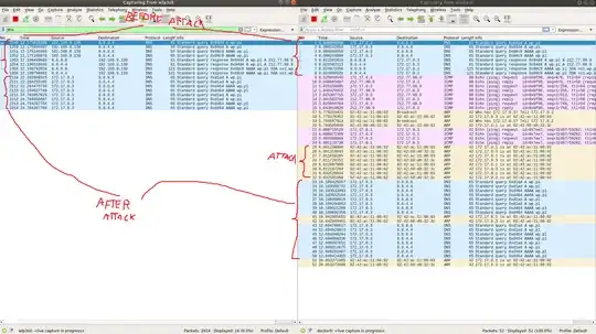 Picture from both wiresharks