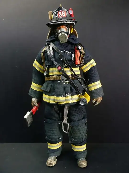 Firefighter in protective gear