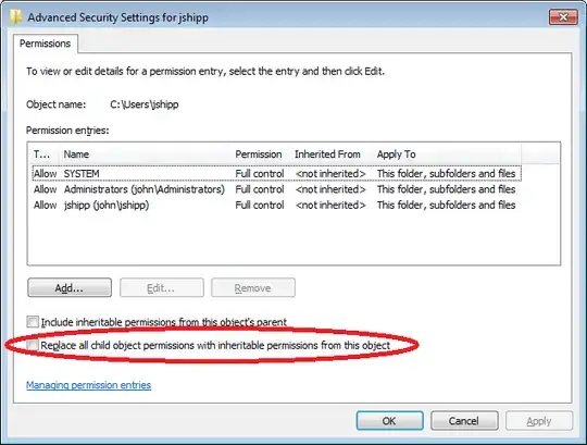 Replace all child object permissions with inheritable permissions from this object