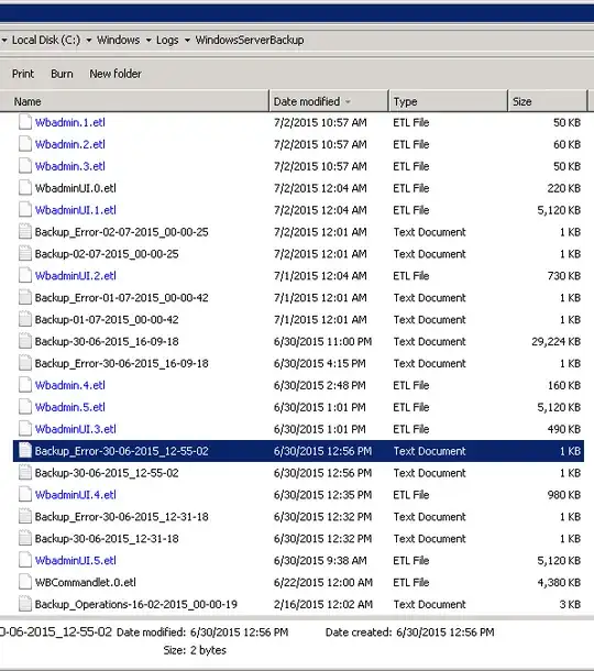 Windows Backup LogFiles