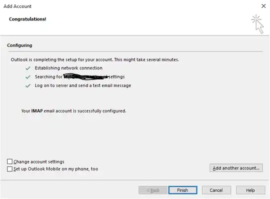 Configured account in old autoconfig dialog
