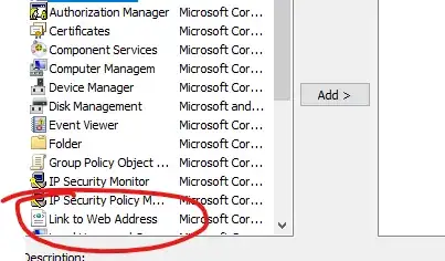 Link to Web Address snap-in