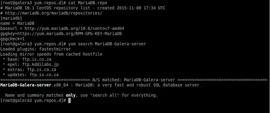 Screenshot showing MariaDB-Galera-server