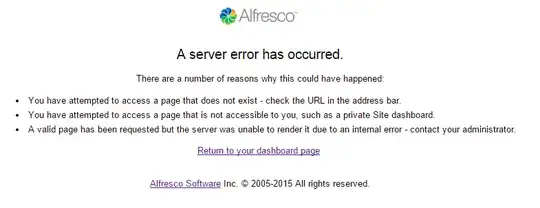 Alfresco Error message
