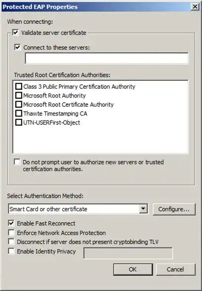 Add to trusted root certification authorities?