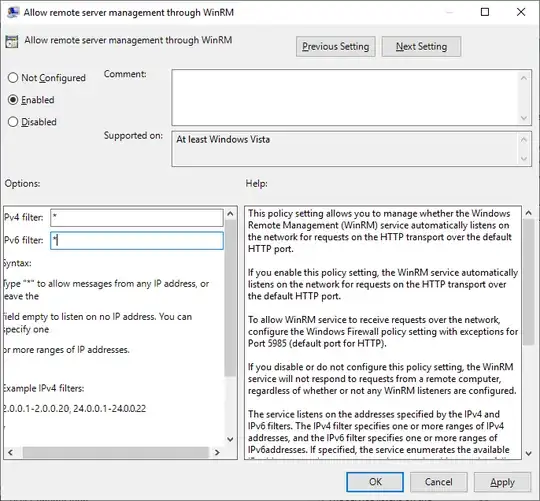 WinRM Service Trusted Networks