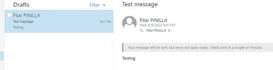 Message stuck as draft