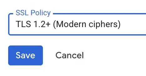 minimum TLS setting in appengine settings