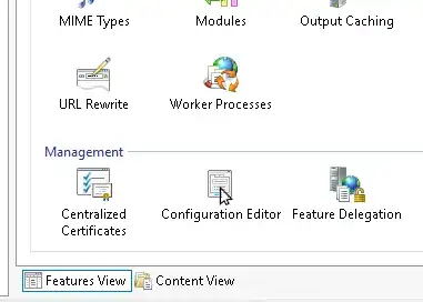 open configuration editor