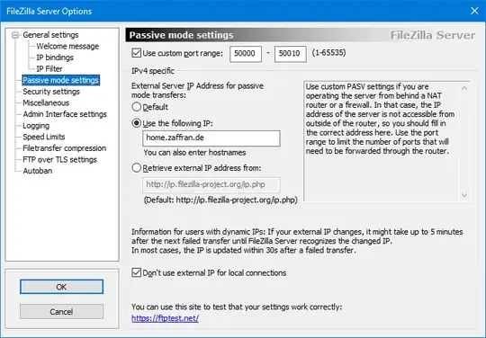 filezilla server configruation 2