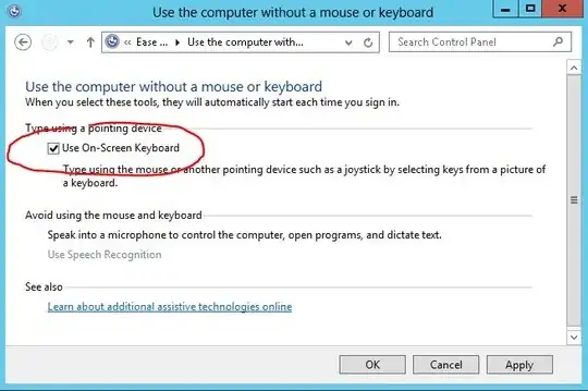 Select "Use On-screen Keyboard"