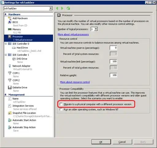 Processor Compatibility Mode