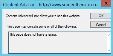 Content Advisor - Blocked