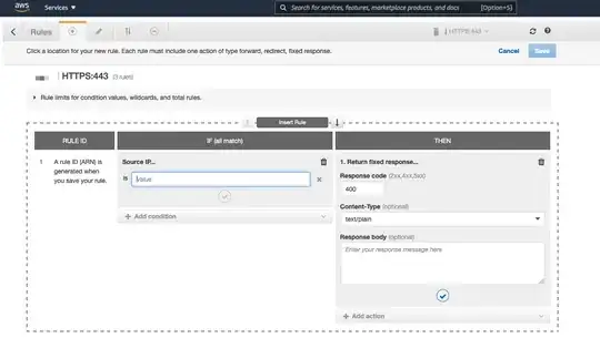alb listener rule web interface