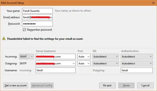 Thunderbird unsuccessful