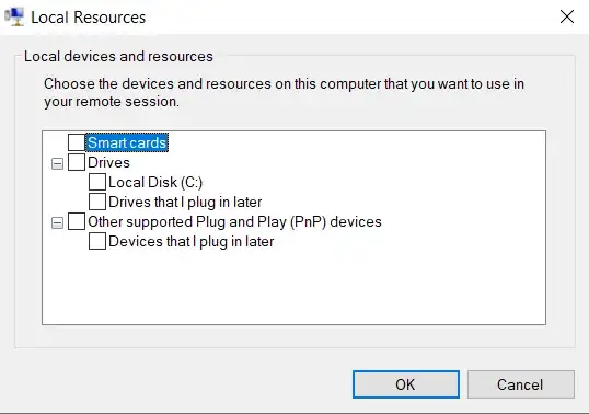 vmconnect local devices and resources