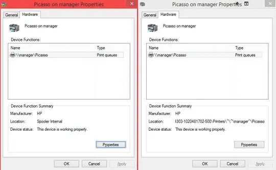 Duplicate Printer properties