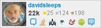 profile for davidsleeps on Stack Exchange, a network of free, community-driven Q&A sites