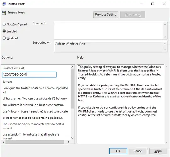 WinRM Client Trusted Hosts