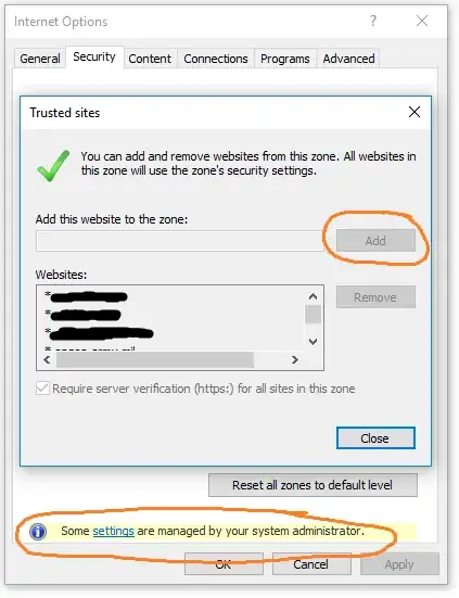 IE Security Zone Settings