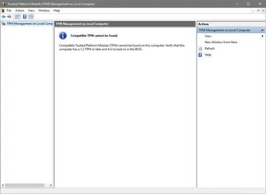 tpm management panel showing no tpm found
