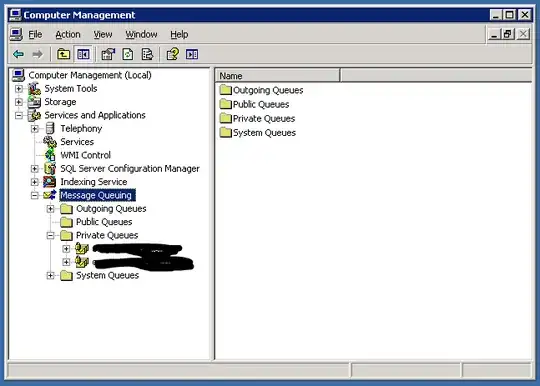 Message Queueing management is possible over a remote desktop connection.