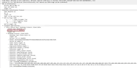 Client Hello from Windows 10 machine