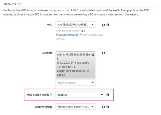 Choosing the Auto assign public IP -> Enabled worked for me