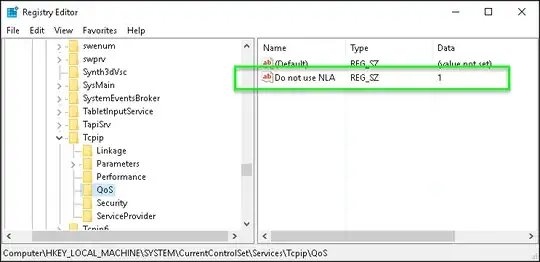 Do not use NLA registry setting