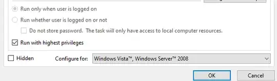 Scheduled Task Properties (emphasis added)