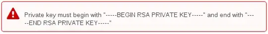Private key must begin with "-----BEGIN RSA PRIVATE KEY-----" and end with "-----END RSA PRIVATE KEY-----"