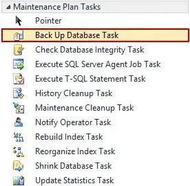 SQL Server Management Studio database back up task In the Object Explorer Maintenance Plans