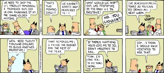 Dilbert on shipping prototypes directly to production