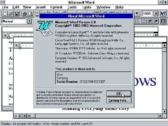 Microsoft Word 6.0 for Windows