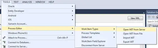 Open Work Item Template from server
