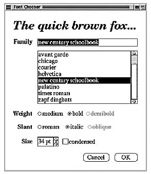 Font Chooser Dialog