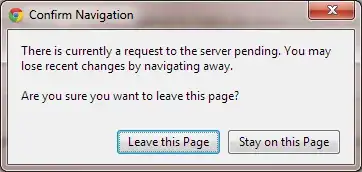 AJAX pending warning