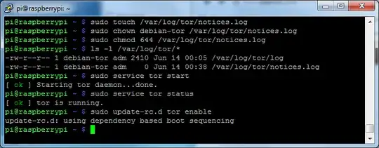 screenshot of terminal after above command