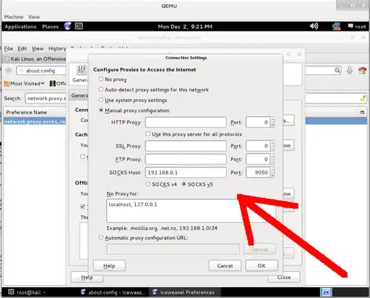 kali in qemu / proxy settings