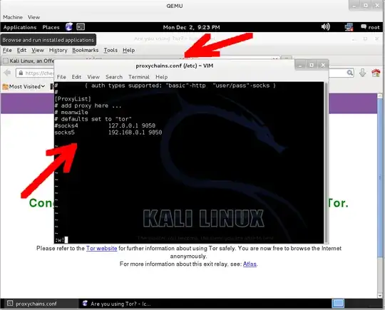 kali in qemu / proxychain