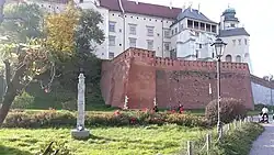 Światowid monument by Wawel in Kraków