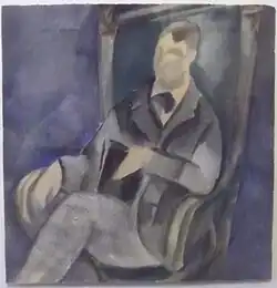 Aleksandr Shevchenko, “Portrait of Man in Chair”, 1914